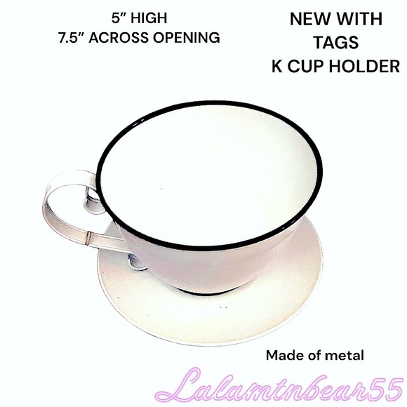 NEW WITH TAGS DECORATIVE K CUP/ACCESSORIES HOLDER-HOLDS 20 K CUPS-MADE OF METAL - Picture 8 of 10
